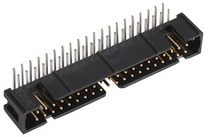 3M N2540-5002RB Pin Header, Right Angle, Wire-to-Board, 2.54 mm, 2 Rows, 40 Contacts, Through Hole Right Angle