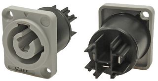 CLIFF ELECTRONIC COMPONENTS FM12315 High Power Connector, IP65, CLIFFCON-P, Receptacle, 250 VAC, 20 A, Panel Mount, Quick Connect