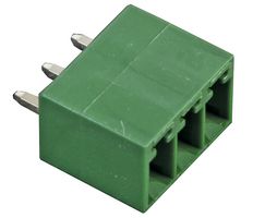 MULTICOMP PRO MC000081 Terminal Block, Header, 3.5 mm, 3 Ways, 12 A, 150 V, Through Hole Vertical