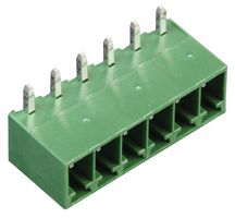 MULTICOMP PRO MC000092 Terminal Block, Header, 3.5 mm, 6 Ways, 12 A, 150 V, Through Hole Right Angle