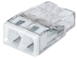 WAGO 2773-402 Standard Terminal Block, 2773 Series, 2 Contacts, Push In, Cable Mount, 12 AWG