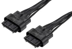 MOLEX 45145-1010 Cable Assembly, Squba Receptacle to Squba Receptacle, 10 Ways, 1.8 mm, 1 Row, 1 m, 3.3 ft