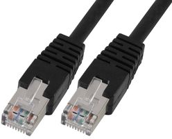 PRO SIGNAL PSG91661 Ethernet Cable, STP, Cat5e, RJ45 Plug to RJ45 Plug, Black, 15 m, 49 ft