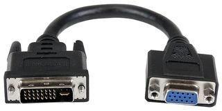 STARTECH DVIVGAMF8IN Connector Adapter, 8 DVI Male to VGA Female Cable Adapter, DVI-I to VGA Dongle