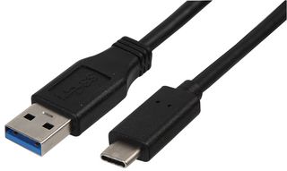 PRO SIGNAL PSG91477 USB Cable, Type A Plug to Type C Plug, 1 m, 3.28 ft, USB 3.1, Black