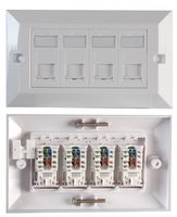 PRO SIGNAL PSG91591 Faceplate, Faceplate, RJ45 Sockets, 4, ABS (Acrylonitrile Butadiene Styrene) Body, White