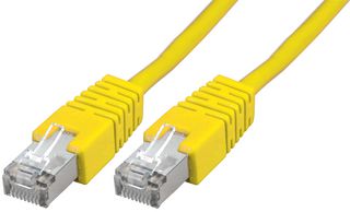 PRO SIGNAL PSG91682 Ethernet Cable, STP, Cat5e, RJ45 Plug to RJ45 Plug, Yellow, 0.5 m, 19.7 "