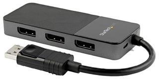 STARTECH MST14DP123DP Monitor Adapter, 3 Port DisplayPort MST Hub, 3 x 4K, DP 1.4 Multi Monitor Splitter, Windows