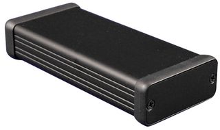 HAMMOND 1455C1201BK Metal Enclosure, 1455 Series, Extruded With Metal End Panels, Small, Extruded Aluminium, 23 mm