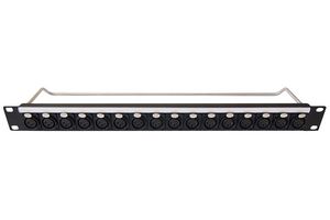 CLIFF ELECTRONIC COMPONENTS CP30182 Patch Panel, XLR, 16 Ports, 1U