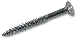 DURATOOL CSK348ZP Wood Screw, Flat / Countersunk Pozidriv Head, Zinc Plated, 19mm L, 4.5mm Thread Size