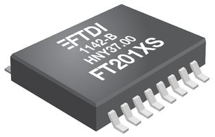 FTDI FT201XS-R USB Interface, USB-I2C Interface, USB 2.0, 2.97 V, 5.5 V, SSOP, 16 Pins