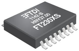 FTDI FT230XS-R USB Interface, USB-UART Converter, USB 2.0, 2.97 V, 5.5 V, SSOP, 16 Pins