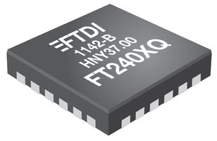 FTDI FT240XQ-T USB Interface, USB-FIFO, USB 2.0, 2.97 V, 5.5 V, QFN, 24 Pins