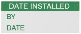MULTICOMP PRO 7827291 Label, Write-On, 16 mm, 38 mm, Nylon Cloth, Date Installed (By, Date)