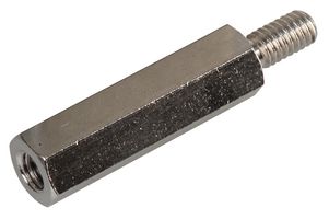 ETTINGER 005.14.253 Standoff, Brass, M4, Hex Male-Female, 25 mm, 33 mm