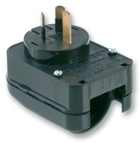 POWERCONNECTIONS SAN3-BK-NR Mains Converter Plug, Euro, AU Converter Plug, 10 A, Black