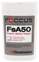 CHEMTRONICS FSA50 Fusion Splice Wipes, 3.5 " X 4.3 ", Cables/Splices