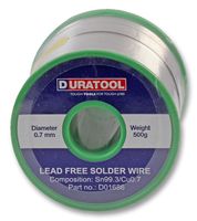 DURATOOL D01686 Lead Free Solder Wire, 0.7mm, 500g