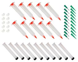 CHIP QUIK CQ10CC-QTY1 Syringe, 10CC Volume, 1 Piece, Piston, Front Cover, Rear Cover & Two Tips