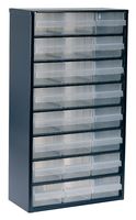 RAACO 137409 Storage Cabinet, 24 Drawer, Steel, 552mm x 306mm x 150mm