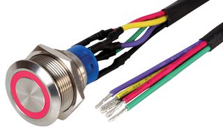 MULTICOMP PRO MPB22-A0F11E-324-T1Q Vandal Resistant Switch, 22.2 mm, SPST-NO, SPST-NC, Off-On, Flat, Natural