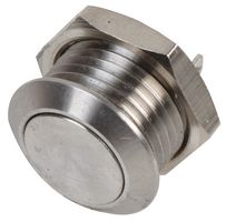 RJS ELECTRONICS RJS1N1LP-12M-F-BS-68J Vandal Resistant Switch, RJS1N1LP Series, 12 mm, SPST, Momentary Spring Return, Round Raised