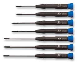 CK TOOLS T4877PX Screwdriver Set, Precision, with Hollow Rotating Caps, 7-Piece