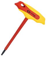 CK TOOLS T4422 03 Hex Key, 3 mm, T Handle, 100 mm, CK Tools - VDE T-Handle Hex Keys