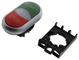 EATON CUTLER HAMMER M22-DDL-GR-GB1-GB0 DOUBLE PUSHBUTTON SWITCH OPERATOR