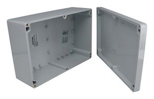 BUD INDUSTRIES PN-1340-AC ENCLOSURE, WALL MOUNT, PC, GREY/CLEAR