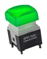 NKK SWITCHES KP0215ANBKG03RGBP-3SJB PB SW, SPST, 0.1A/12VDC/THT, RED/GRN/BLU