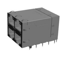 AMPHENOL COMMUNICATIONS SOLUTIONS RJMG322DN11E3ER RJ45 CONN, R/A JACK, 8P8C, 4PORT, TH