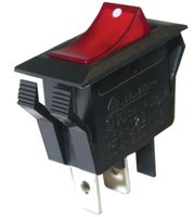 Multicomp Pro SPC21177 Switch, Rocker Illuminated, Spst, 15A, 250V, Red , Element14