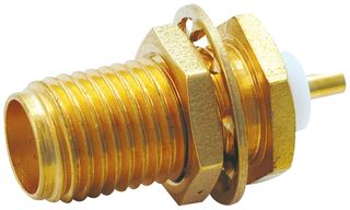 AMPHENOL RF 132139. RF/COAXIAL SMA BULKHEAD JACK STR 50 OHM