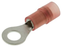 Hoffman Products FND2216-4 Terminal, Ring Tongue, #8, Crimp, Red , Element14