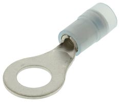 Hoffman Products FND1614-6 Terminal, Ring Tongue, 1/4In, Crimp Blue