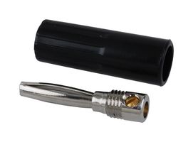 DELTRON COMPONENTS 557-0100... BANANA PLUG, 16A, SCREW, BLACK