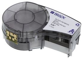 BRADY M21-375-595-WT. LABELING TAPE, VINYL, 9.53MM X 6.4M, BLA