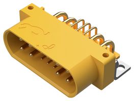 POSITRONIC GFSH89M4B/AA RECT PWR CONN, R/A PLUG, 17POS, THT