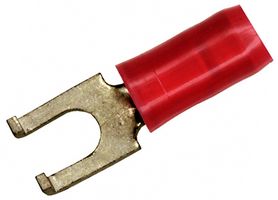 Amp Te Connectivity 2-322777-1 Terminal, Spade/fork, #6, Crimp, Red