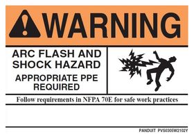 PANDUIT PVS0305W2102Y LABEL, WARNING, 5 X 3.5IN