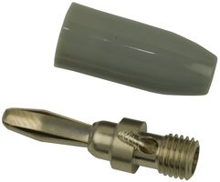 Johnson Cinch Connectivity 108-0313-001 Banana Plug, 15A, Solderless, Gray , Element14