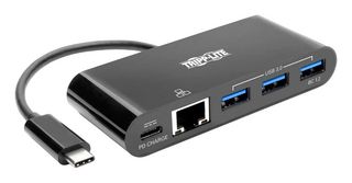 EATON TRIPP LITE U460-003-3AGB-C USB HUB W/LAN & PD, 5-PORT, BUS POWERED
