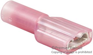 MOLEX 19005-0001 FEMALE DISCONNECT, 6.35MM, 22-18AWG, RED