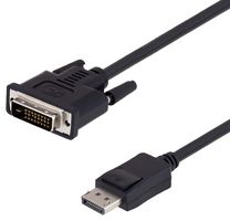 L-COM CTLDVI-DLSP-MM-15 CABLE, DVI-DP PLUG, 4.57M, BLACK