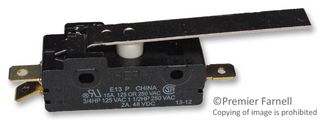 ZF 0E13-00H0 MICROSWITCH, HINGE LEVER, SPDT 15A 250V