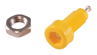 Johnson Cinch Connectivity 105-0607-001 Tip Jack, 5700V, 10A, Yellow