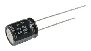 Chemi-Con ESMG630ELL101MJC5S Aluminum Electrolytic Capacitor 100Uf, 63V, 20%, Radial , Element14