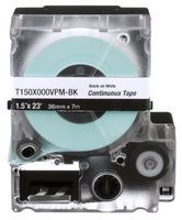 PANDUIT T150X000VPM-BK LABEL TAPE, VINYL, 1.5" X 23FT, BLK/WHT